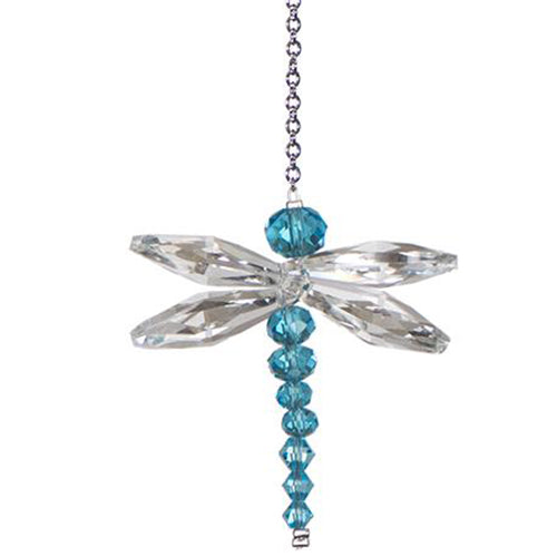 C530 Crystal Dragonflies - Light Blue